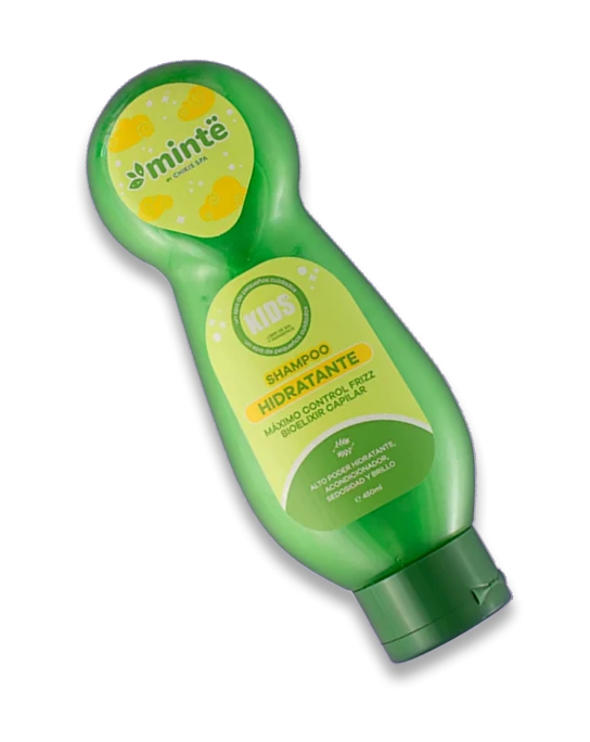 shampoo infantil hidratante máximo control frizz 450 ml color verde